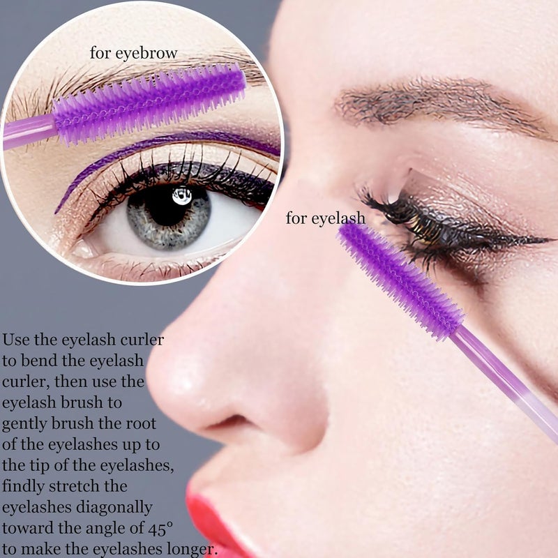 BIHRTC 100PCS Disposable Silicone Eyelash Brush Mascara Spoolies Mascara Wands Disposable Lip Applicators liner Brushes Makeup Tools for Women Girls Salon Beauty Cosmetic Make Up Tool - Image 3